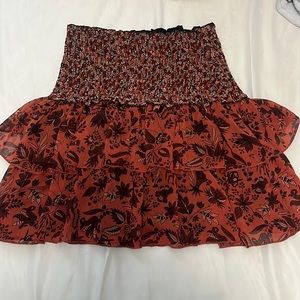Zara Ruffle Flower Pattern Skirt